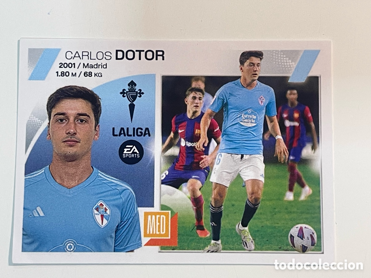 Fu&szlig;ball-Sticker: Cromo &rdquo;CARLOS DOTOR&rdquo; RC CELTA colecci&oacute;n album de cromos LIGA 2023-24 Coleccciones Este Panini