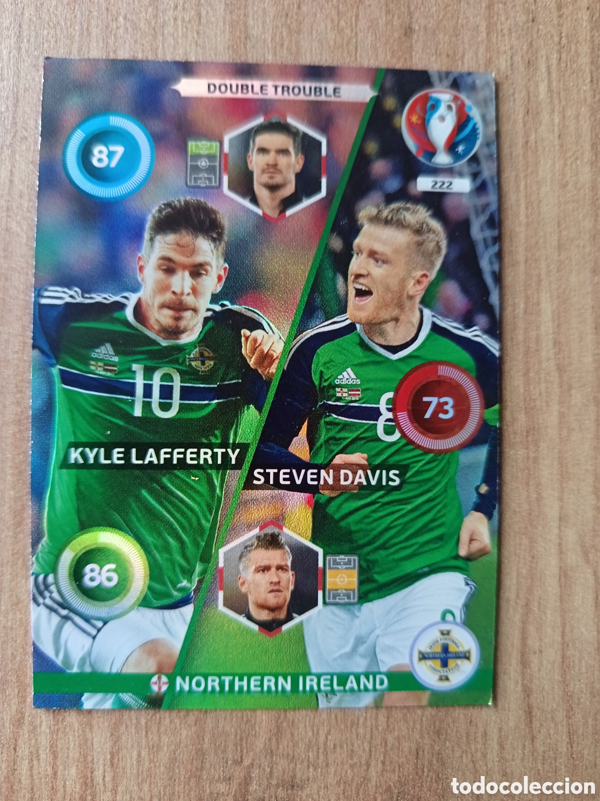 Cromos de f&uacute;tbol: 222 Lafferty/Steven Panini Adrenalyn XL UEFA Euro 2016 Eurocopa 16