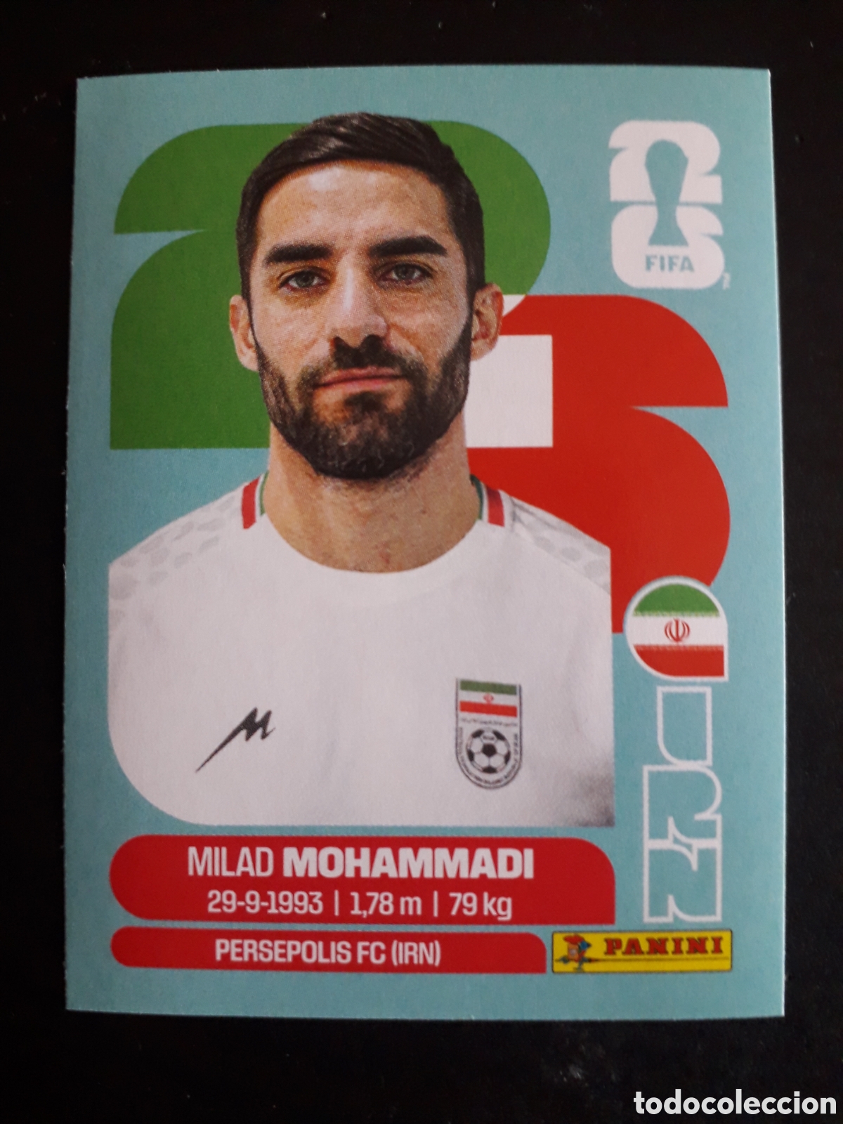 Cromos de f&uacute;tbol: MOHAMMADI IR&Aacute;N IRN 5 MUNDIAL F&Uacute;TBOL 2026 FIFA WORLD CUP PANINI SIN PEGAR PEDIDO M&Iacute;NIMO 3&euro;