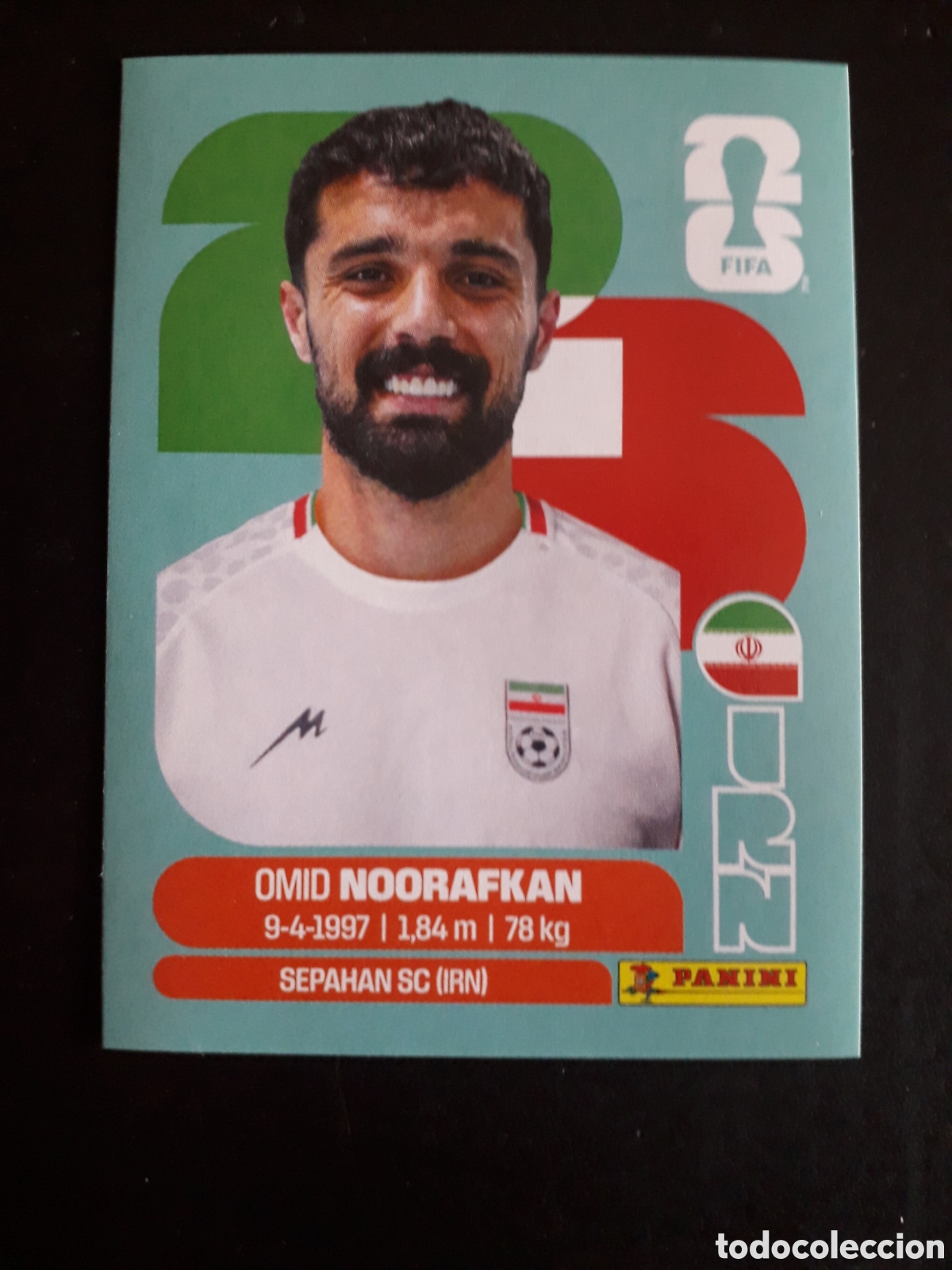 Cromos de f&uacute;tbol: NOORAFKAN IR&Aacute;N IRN 14 MUNDIAL F&Uacute;TBOL 2026 FIFA WORLD CUP PANINI SIN PEGAR PEDIDO M&Iacute;NIMO 3&euro;