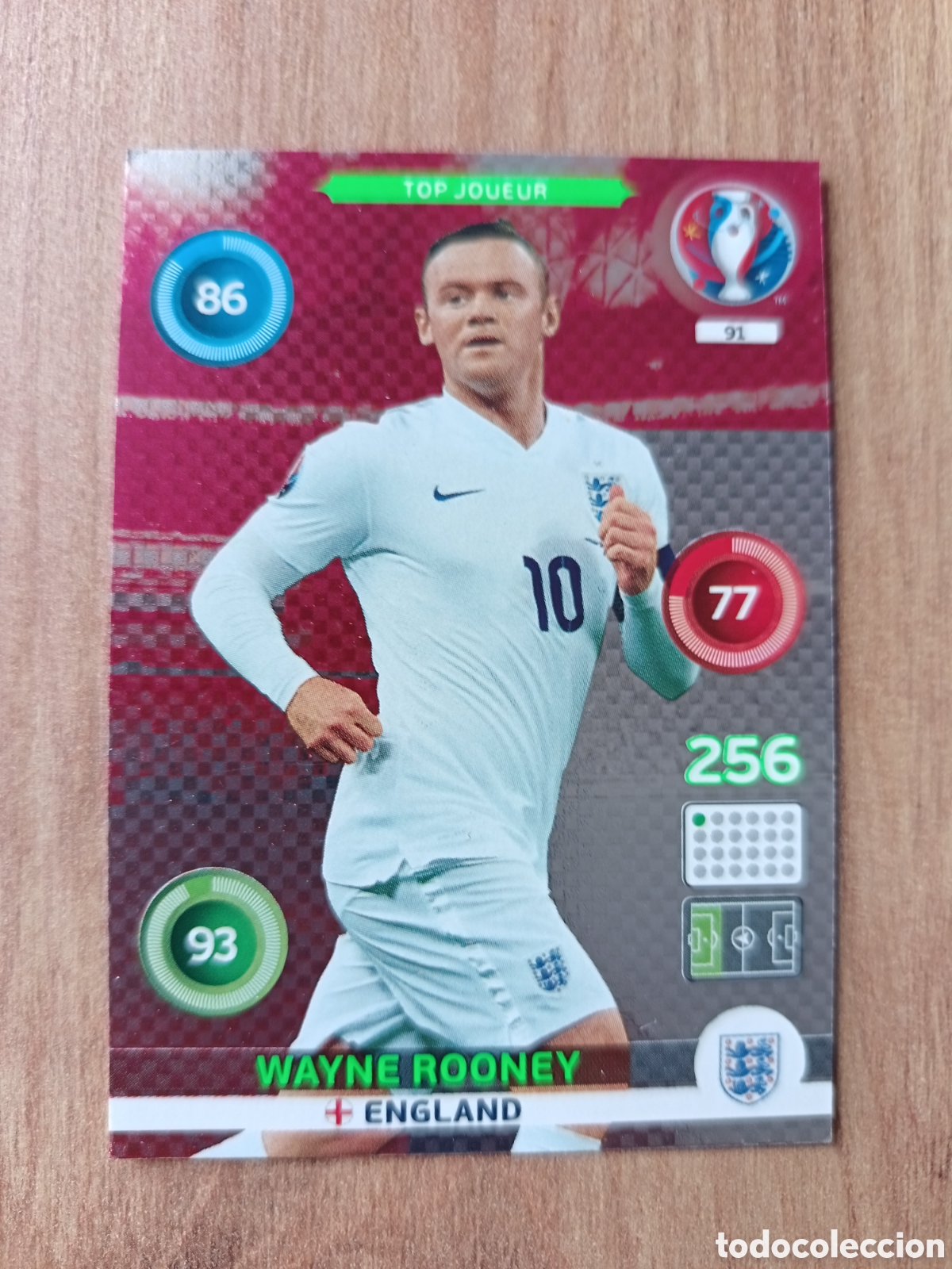 Cromos de f&uacute;tbol: 91 Rooney Panini Adrenalyn XL UEFA Euro 2016 Eurocopa 16