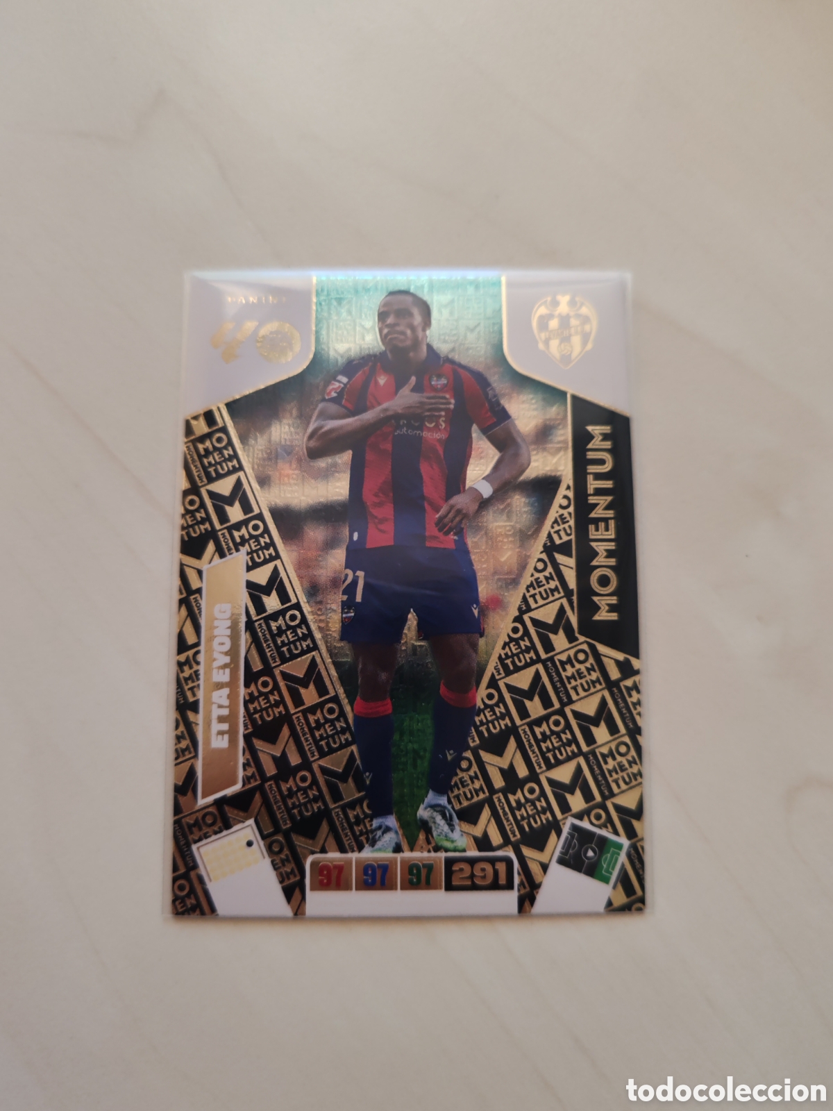 Cromos de f&uacute;tbol: Cromo Adrenalyn 2025 2026 / 25 26 Momentum Etta Eyong Levante. Nuevo