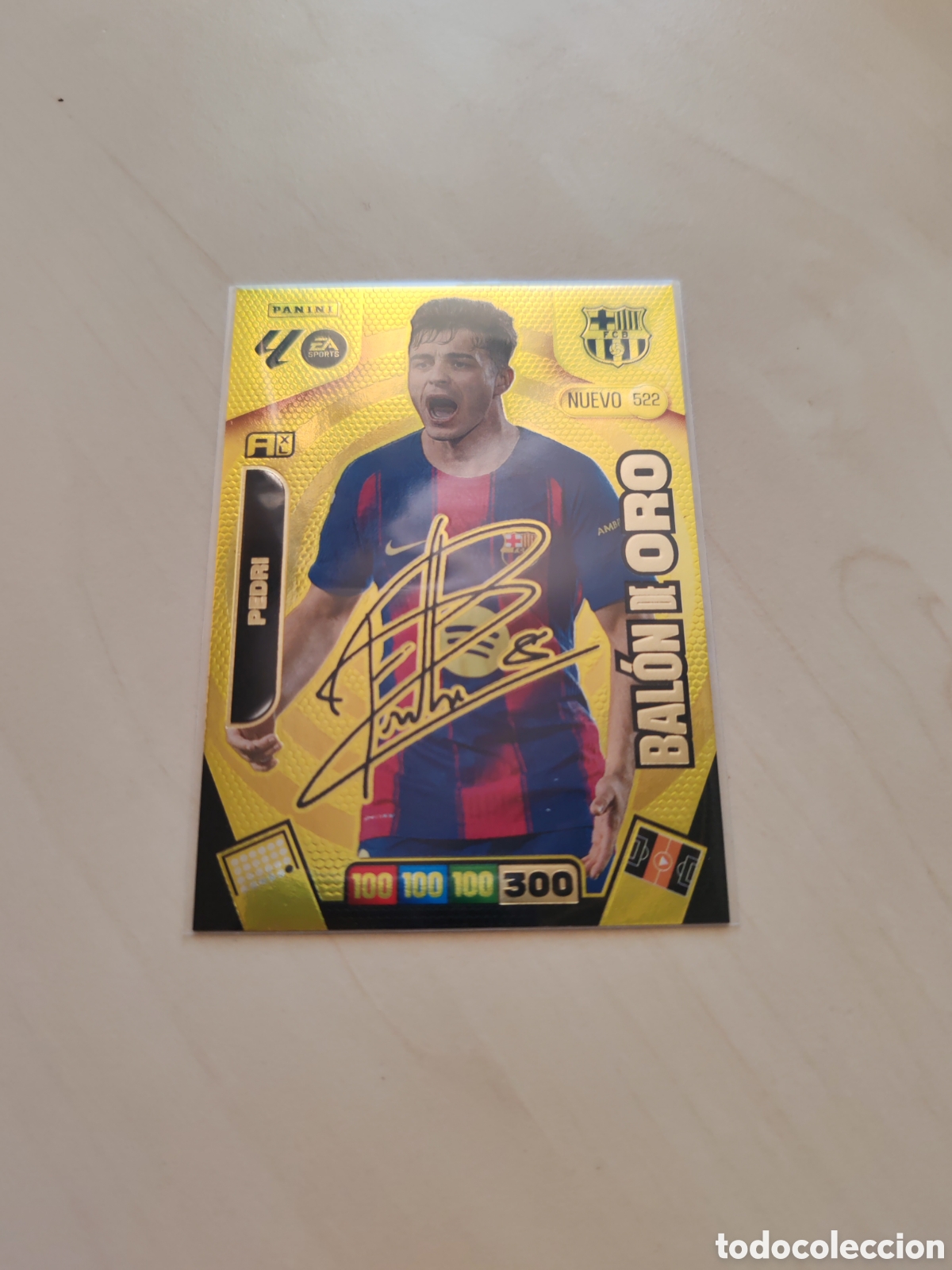 Cromos de f&uacute;tbol: Cromo Adrenalyn 2025 2026 / 2526 Bal&oacute;n de Oro Pedri 522. Nuevo