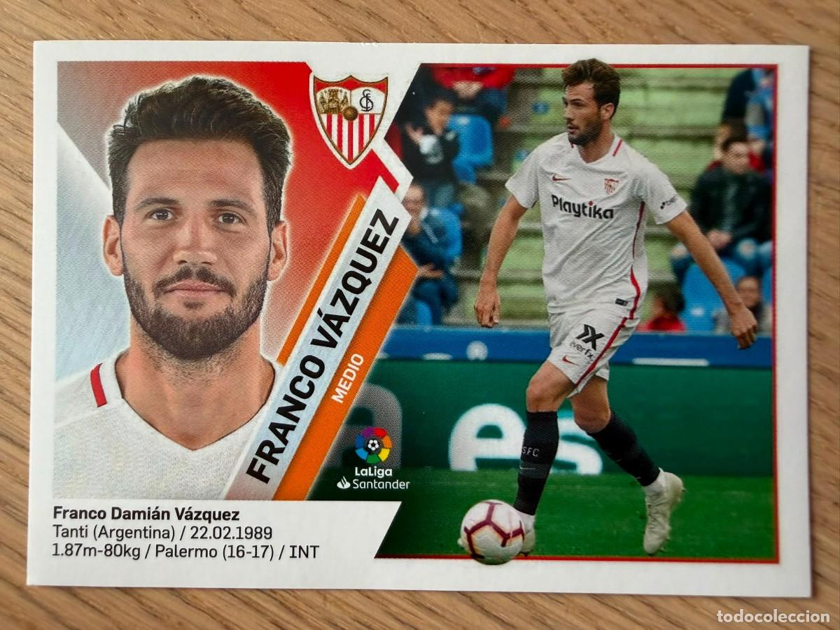 Cromos de f&uacute;tbol: 11 FRANCO VAZQUEZ SEVILLA 19 20 2019 2020 LIGA SANTANDER COLECCIONES ESTE SIN PEGAR STICKER