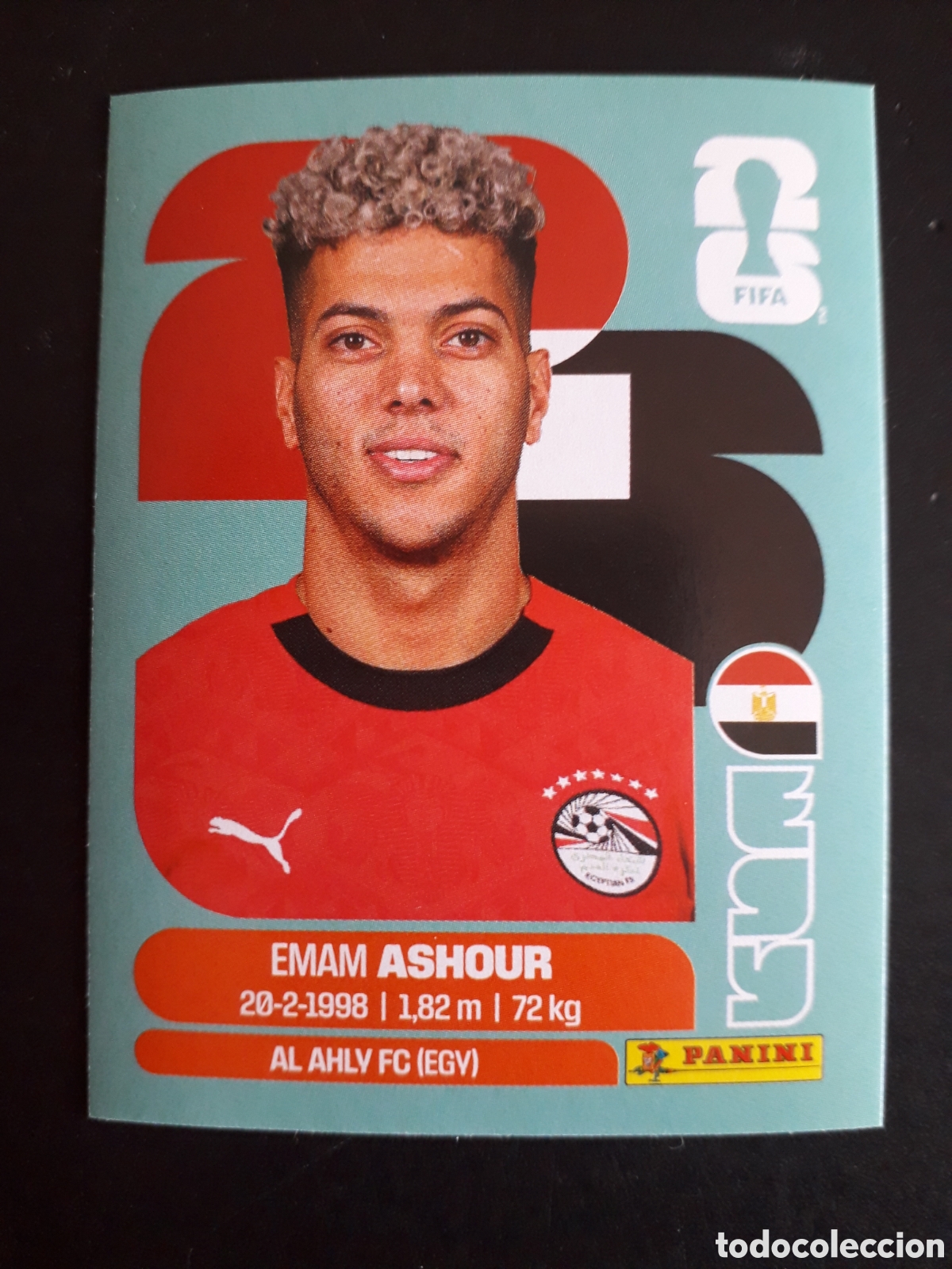Cromos de f&uacute;tbol: ASHOUR EGIPTO EGY 15 MUNDIAL F&Uacute;TBOL 2026 FIFA WORLD CUP PANINI SIN PEGAR PEDIDO M&Iacute;NIMO 3&euro;