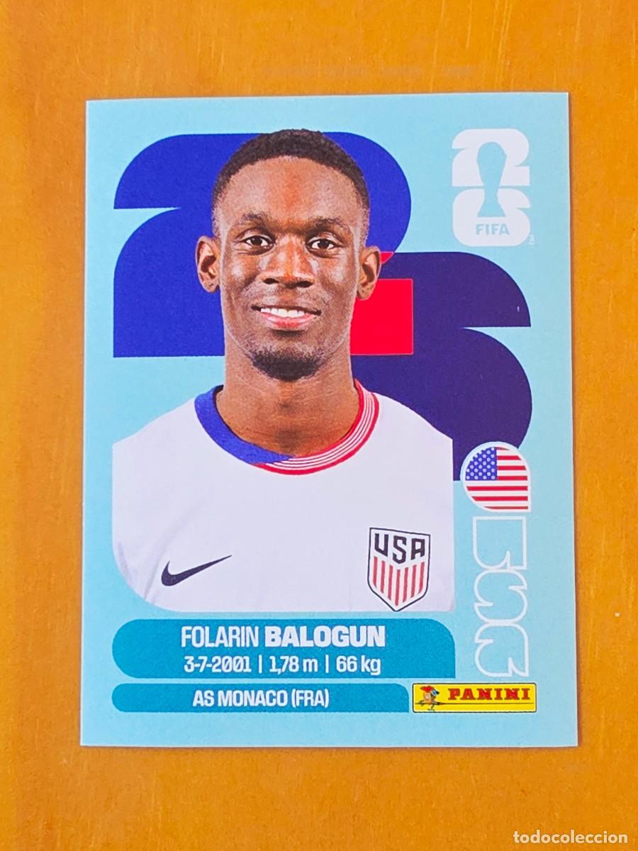 Cromos de f&uacute;tbol: USA 20 Folarin Balogun, Estados Unidos, Panini FIFA World Cup Mundial 2026 Sticker