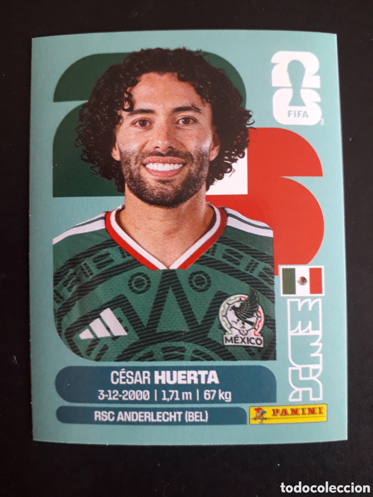 Cromos de f&uacute;tbol: HUERTA M&Eacute;XICO MEX 20 MUNDIAL F&Uacute;TBOL 2026 FIFA WORLD CUP PANINI SIN PEGAR PEDIDO M&Iacute;NIMO 3&euro;