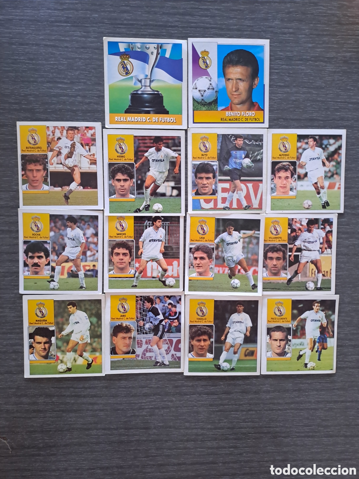 Cromos de f&uacute;tbol: REAL MADRID 92-93 &mdash; SIN PEGAR &mdash; EDICIONES ESTE Lote de 14 cromos