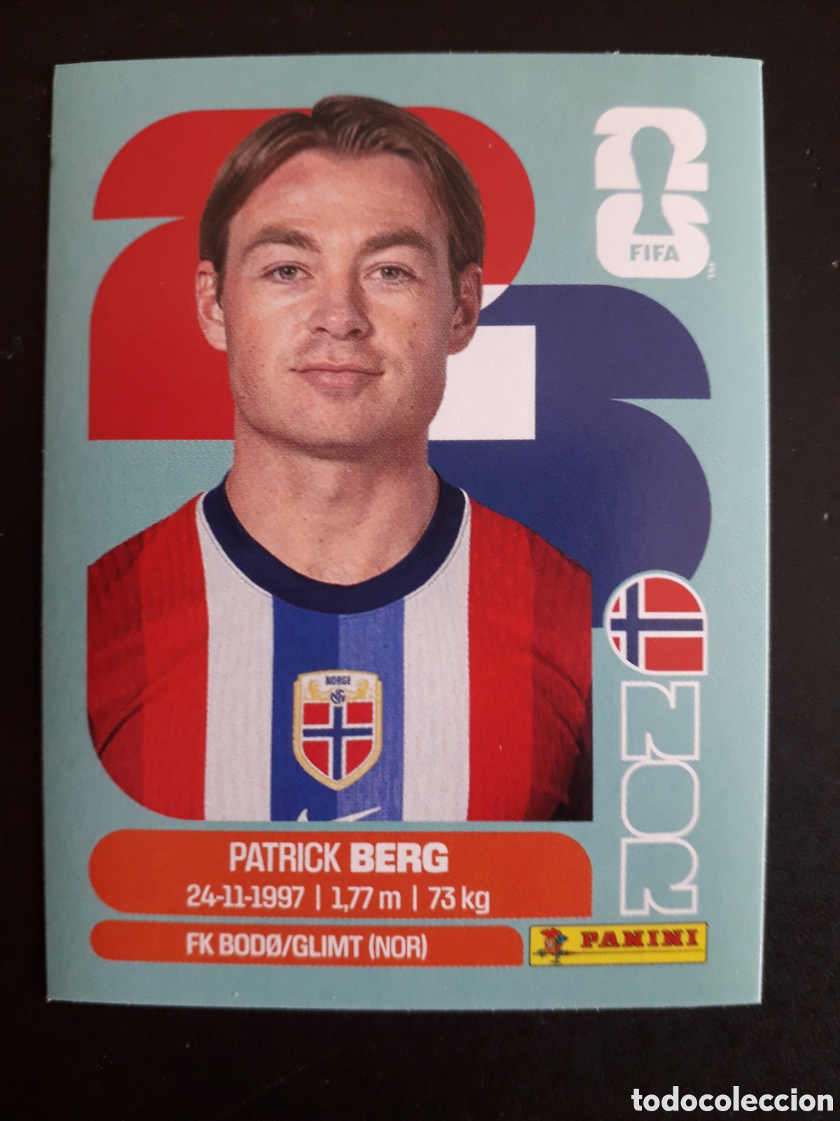 Cromos de f&uacute;tbol: BERG NORUEGA NOR 14 MUNDIAL F&Uacute;TBOL 2026 FIFA WORLD CUP PANINI SIN PEGAR PEDIDO M&Iacute;NIMO 3&euro;