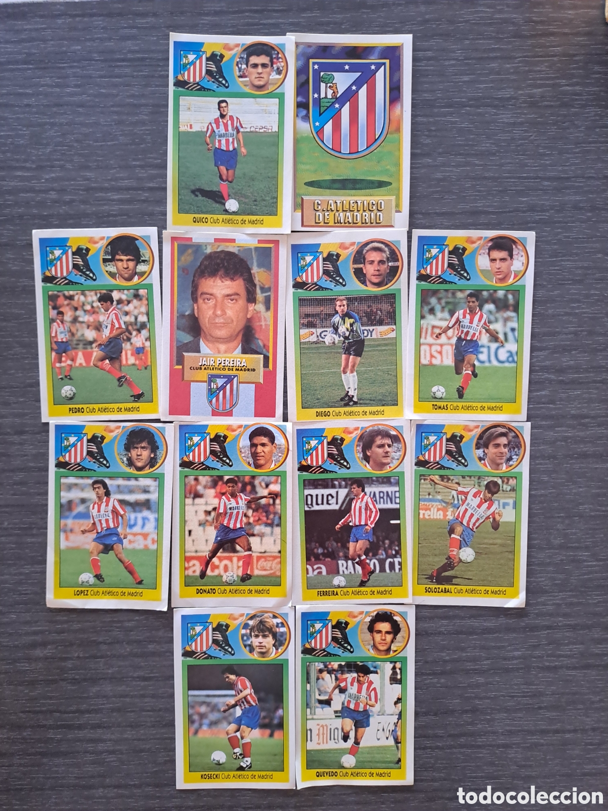 Cromos de f&uacute;tbol: ATL&Eacute;TICO MADRID 93-94 &mdash; SIN PEGAR &mdash; EDICIONES ESTE ADHESIVOS