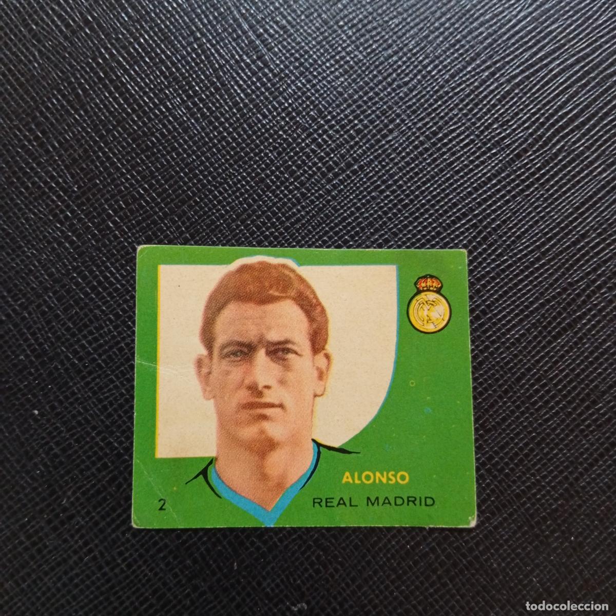 Cromos de f&uacute;tbol: 2 ALONSO REAL MADRID BRUGUERA 1958 1959 CROMO FUTBOL 58 59 LIGA - DESPEGADO - A35 PG271