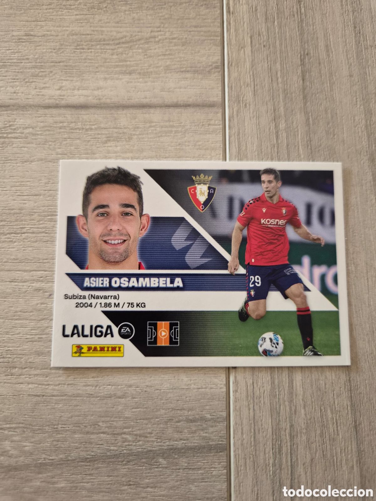 Cromos de f&uacute;tbol: N&deg;10 Osasuna Osambela Liga Este 26/27