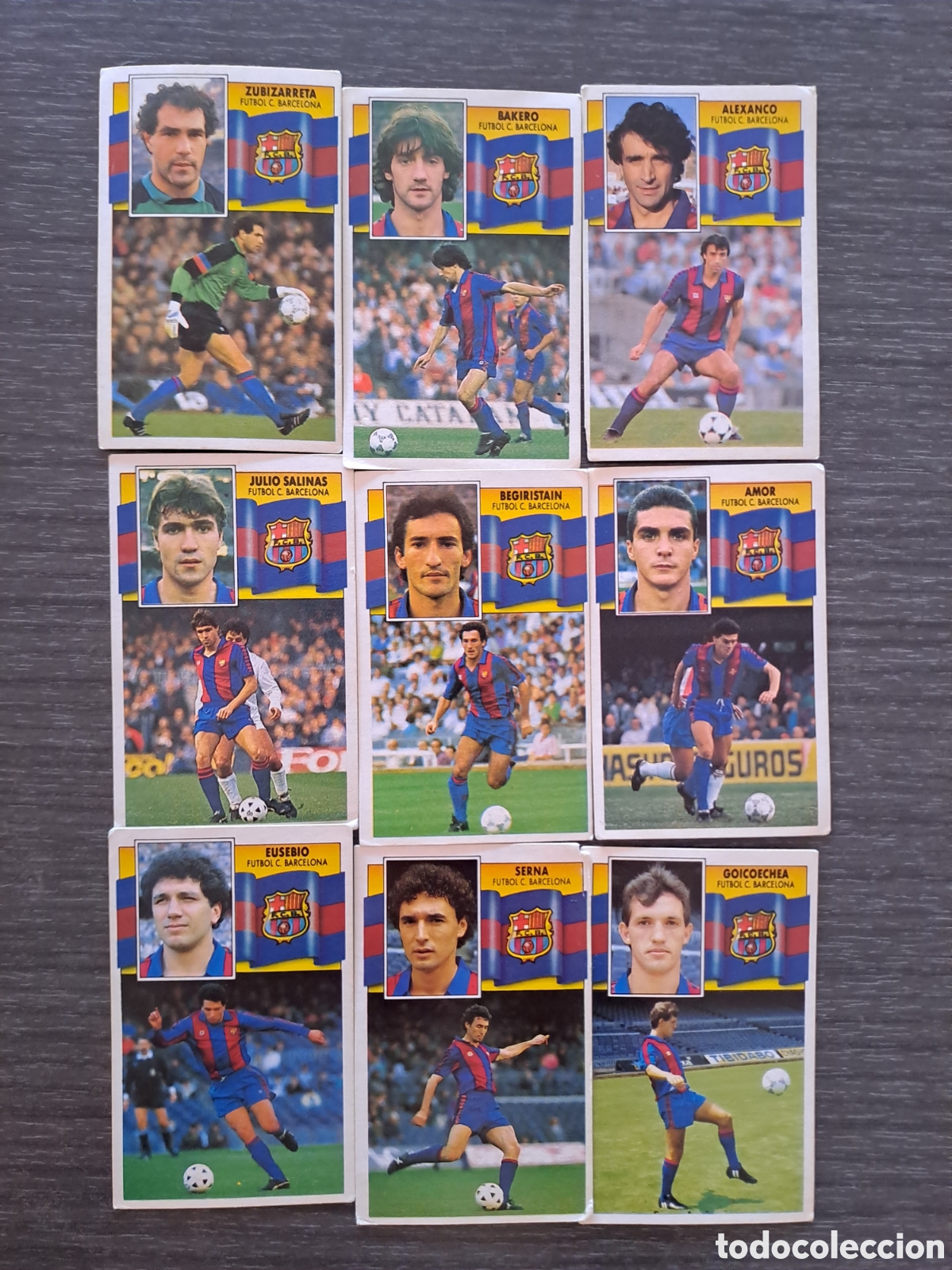 Cromos de f&uacute;tbol: LOTE FC BARCELONA &mdash; LIGA ESTE 90-91 &mdash; SIN PEGAR TODOS LOS CROMOS SON SIN PEGAR. Lote completo