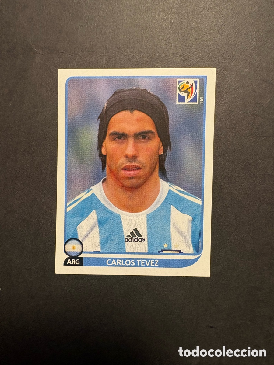 Cromos de f&uacute;tbol: CROMO FUTBOL MUNDIAL 2010 PANINI 124 TEVEZ-ARGENTINA-NUNCA PEGADO