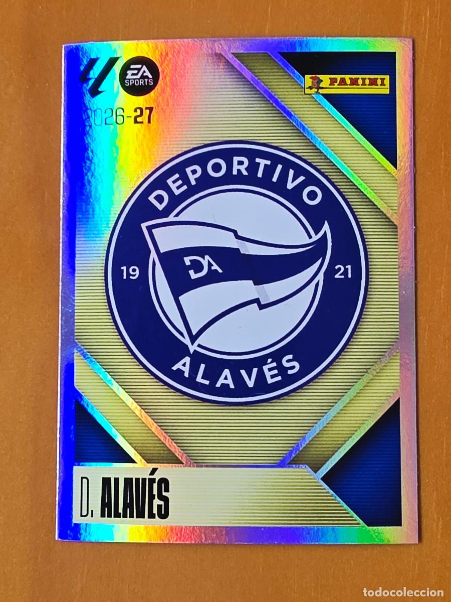 Figurine di Calcio: 1 Escudo Deportivo Alav&eacute;s, Panini Ediciones Liga Este 2026 2027 26 27 sin pegar
