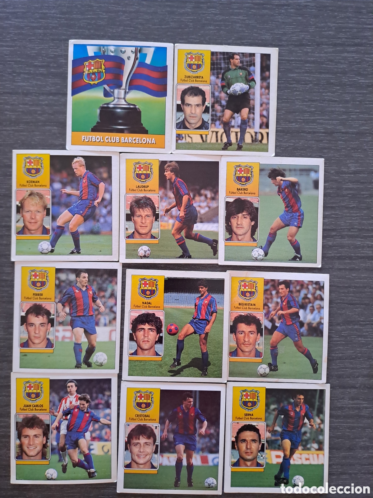 Cromos de f&uacute;tbol: LOTE FC BARCELONA &mdash; LIGA ESTE 92-93 &mdash; SIN PEGAR TODOS LOS CROMOS SON SIN PEGAR. Lote completo
