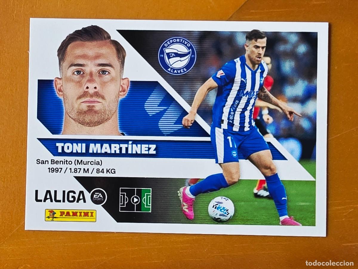 Cromos de f&uacute;tbol: 19 Toni Mart&iacute;nez, Deportivo Alav&eacute;s, Panini Ediciones Liga Este 2026 2027 26 27 sin pegar