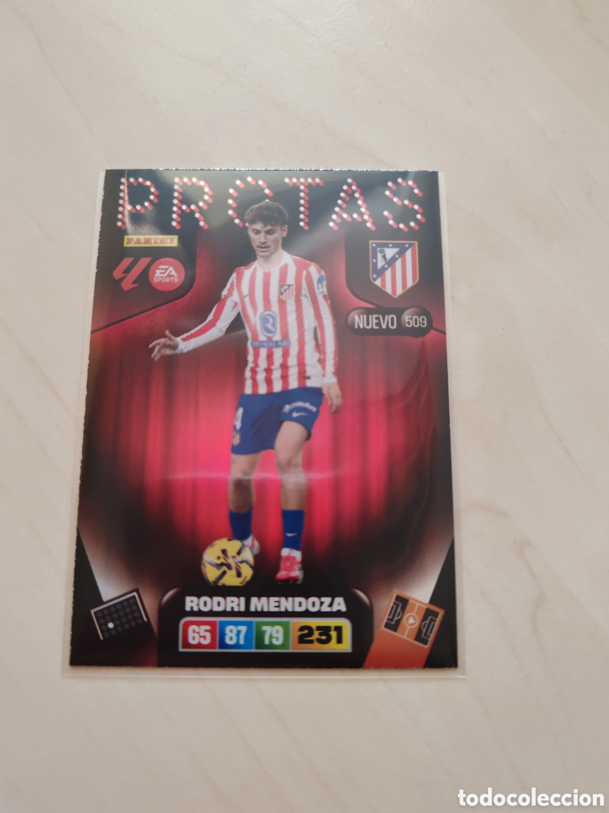 Cromos de f&uacute;tbol: Cromo ADRENALYN 2025 2026 25 26 N. 509 ATLETICO MADRID PROTAS RODRI MENDOZA. Nuevo