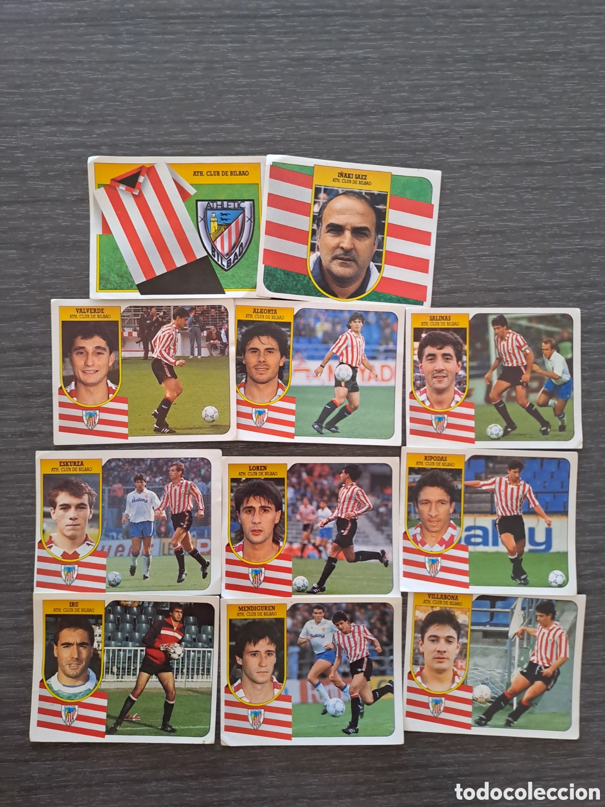 Cromos de f&uacute;tbol: LOTE ATHLETIC CLUB DE BILBAO &mdash; LIGA ESTE 92-93 TODOS LOS CROMOS SON SIN PEGAR. Lote completo