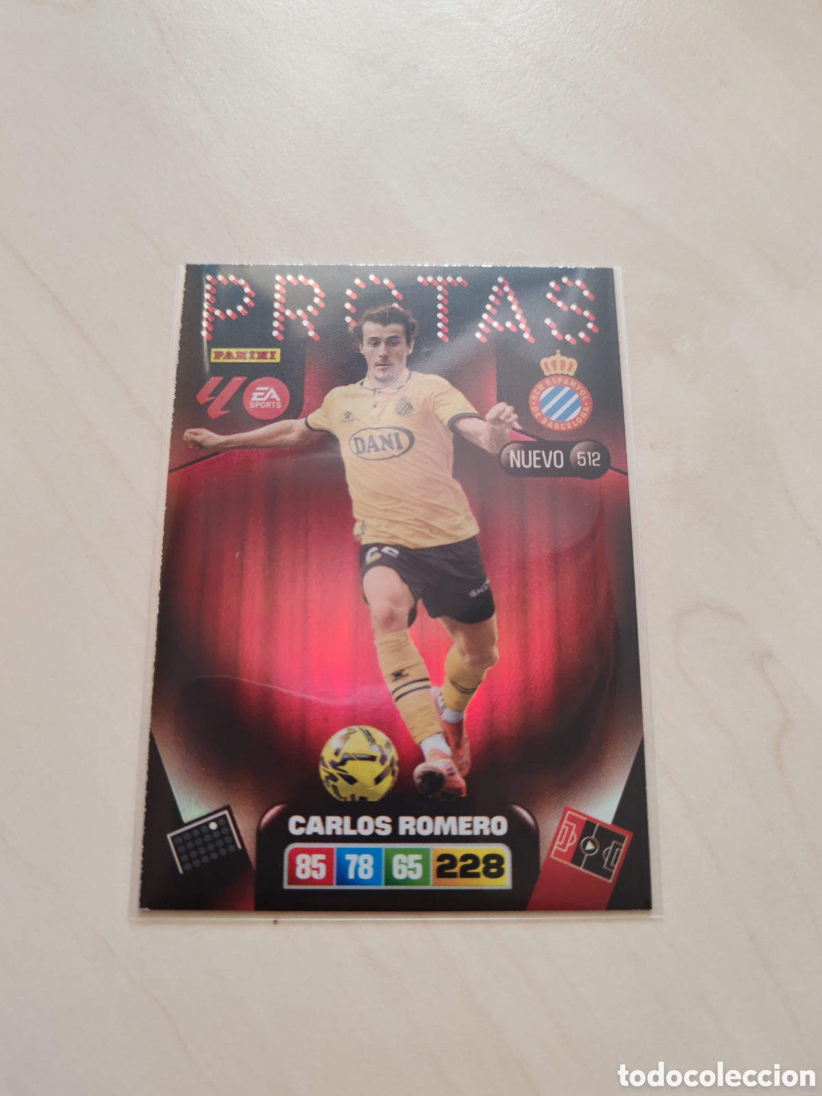 Cromos de f&uacute;tbol: Cromo ADRENALYN 2025 2026 25 26 PANINI N. 512 ESPANYOL PROTAS CARLOS ROMERO. Nuevo