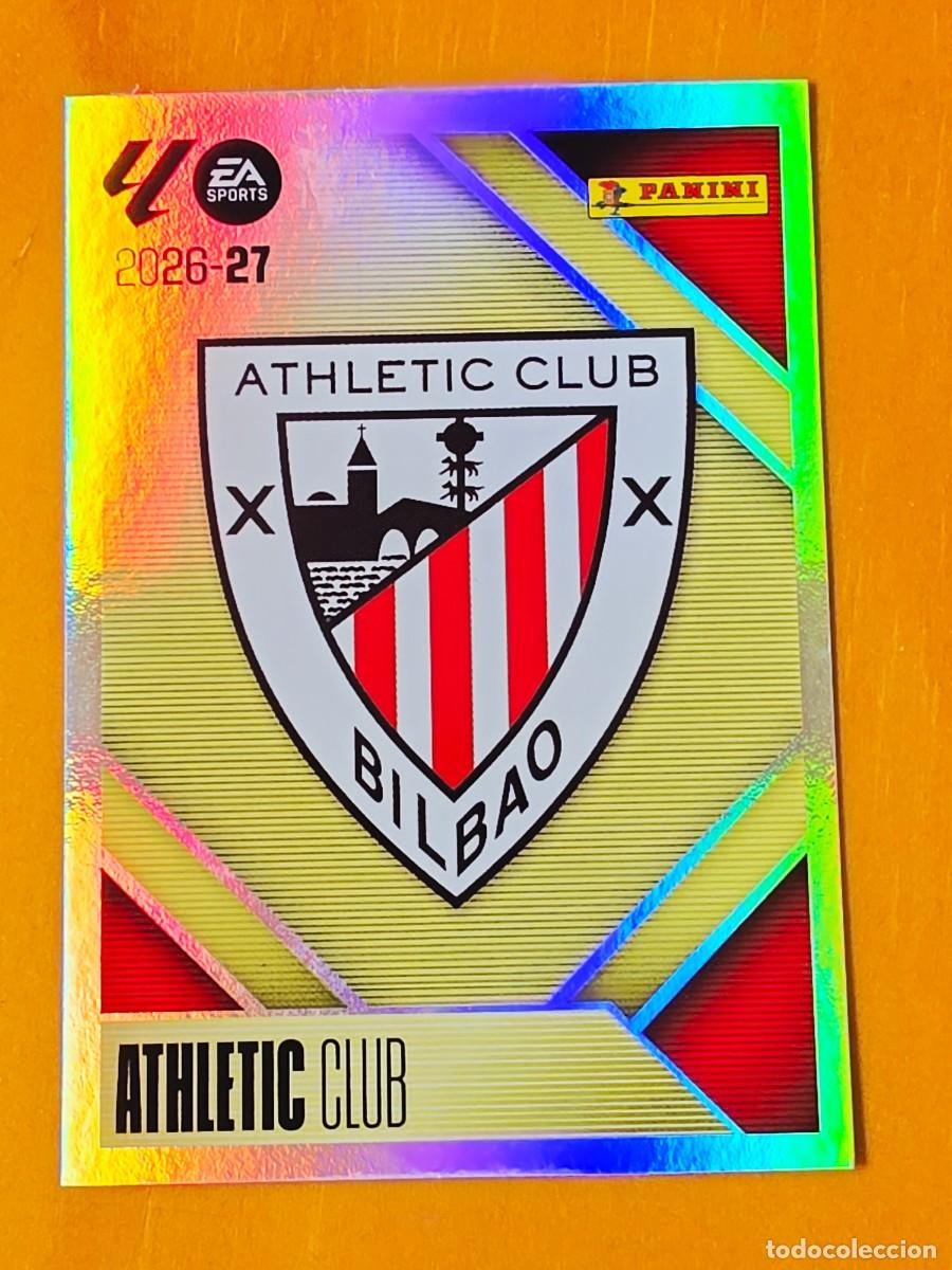 Cromos de f&uacute;tbol: 1 Escudo Athletic Club de Bilbao, Panini Ediciones Liga Este 2026 2027 26 27 sin pegar