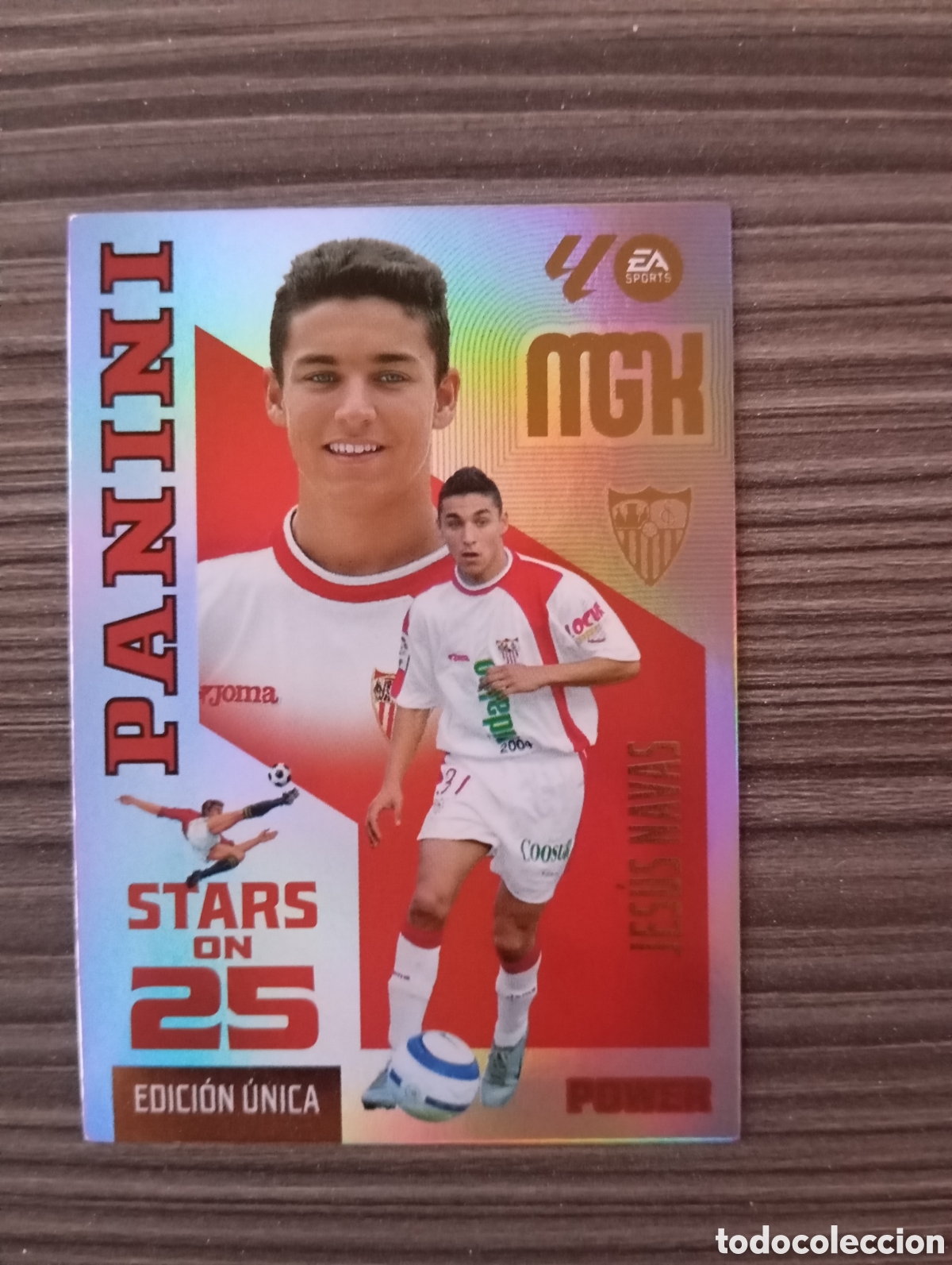 Cromos de f&uacute;tbol: 437P JESUS NAVAS STARS ON 25 POWER EDICI&Oacute;N LIMITADA PANINI MEGACRACKS 26 27