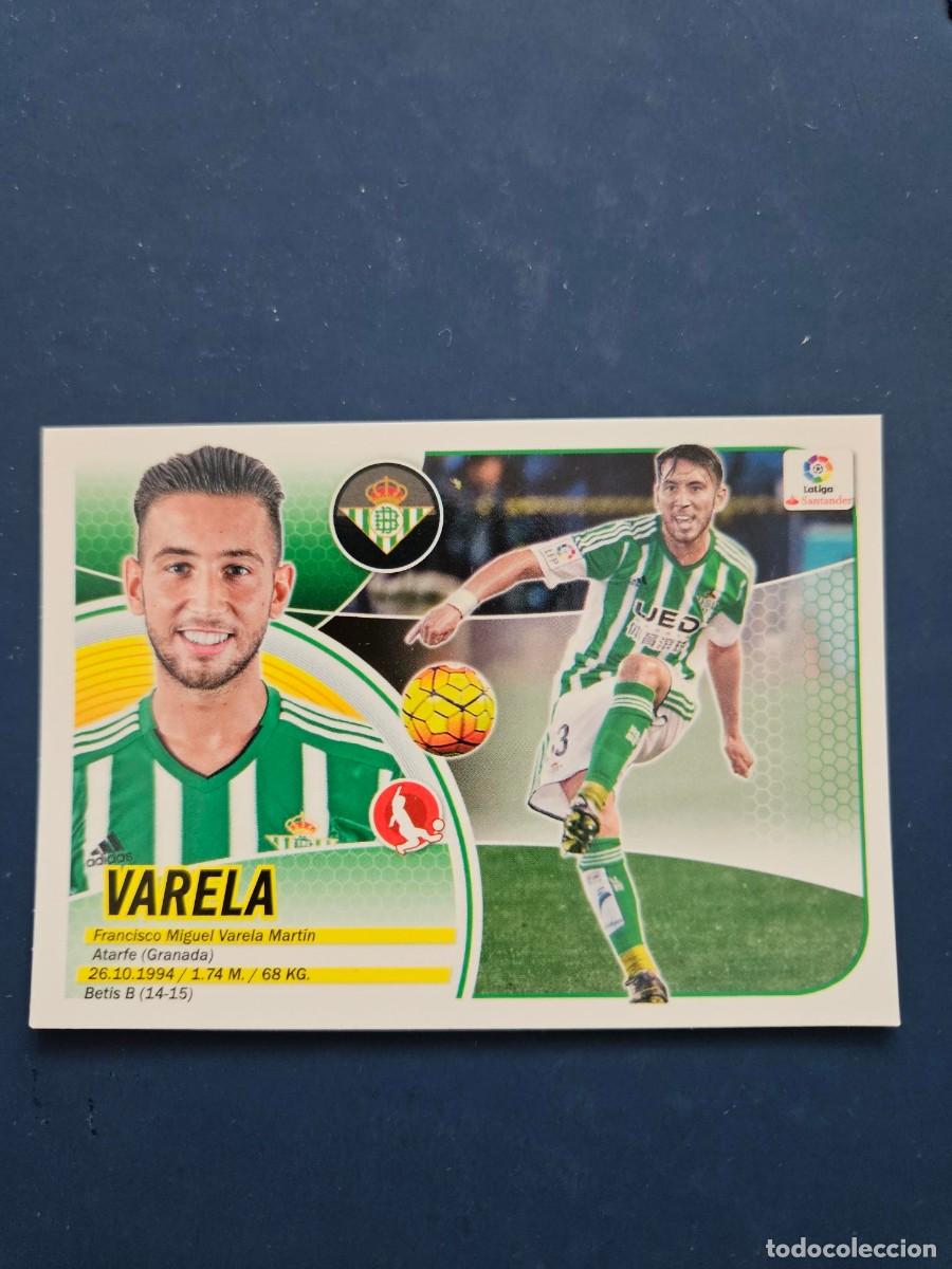 Cromos de f&uacute;tbol: N&ordm; 4B VARELA BETIS LOGO NUEVO LIGA ESTE 16 17 2016 2017 SIN PEGAR NUNCA PEGADO