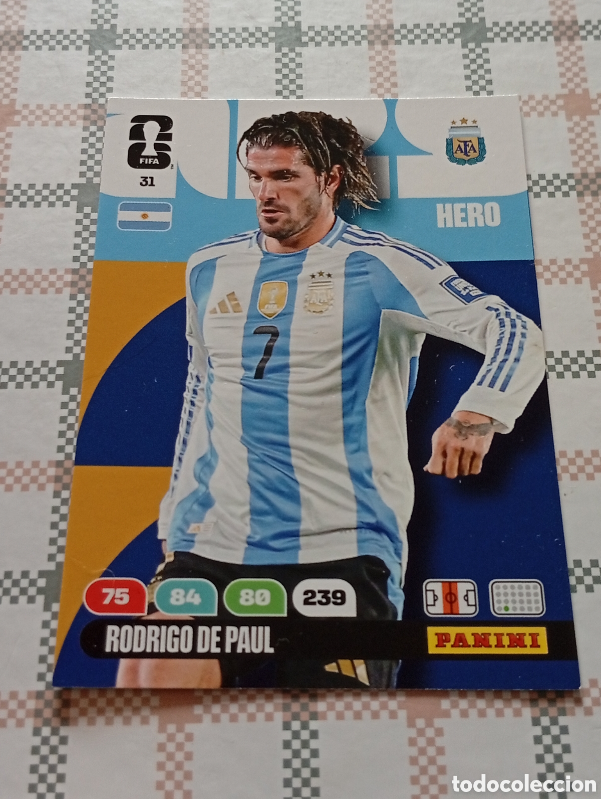 Cartes &agrave; collectionner de Football: 31 RODRIGO DE PAUL ADRENALYN FIFA WORLD CUP 2026 ARGENTINA