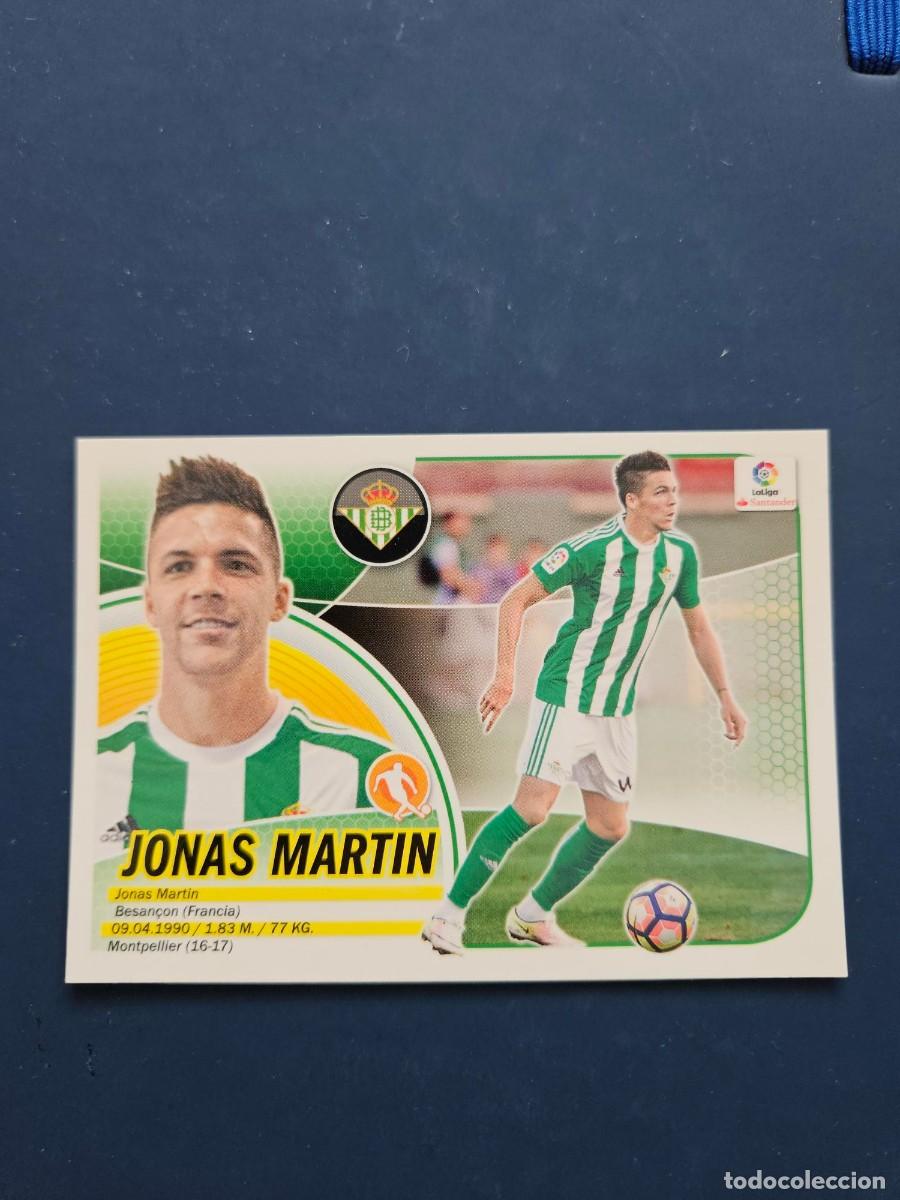 Cartes &agrave; collectionner de Football: N&ordm; 8 JONAS MARTIN BETIS LOGO NUEVO LIGA ESTE 16 17 2016 2017 SIN PEGAR NUNCA PEGADO