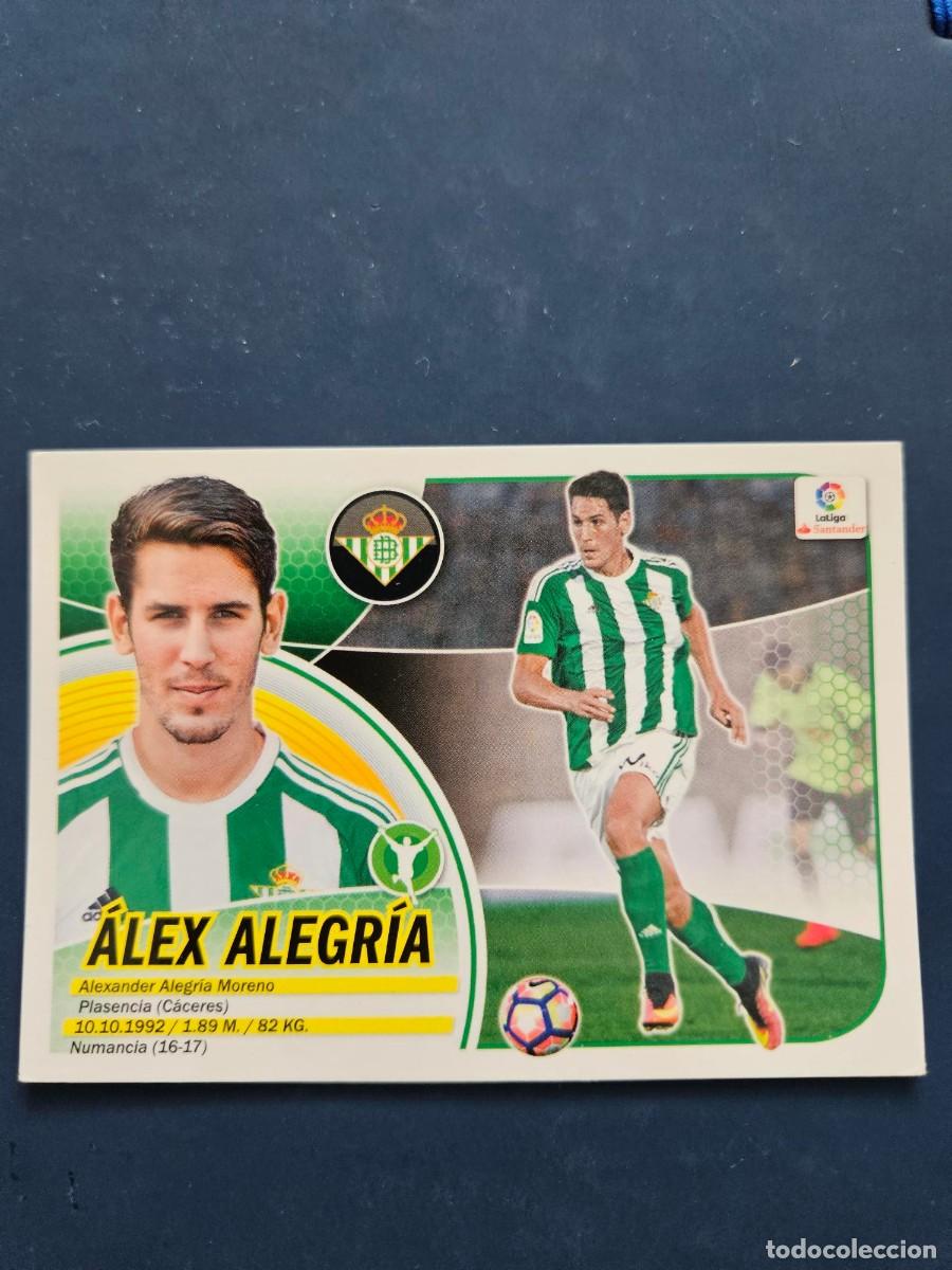 Fu&szlig;ball-Sticker: N&ordm; 14 ALEX ALEGRIA BETIS LOGO NUEVO LIGA ESTE 16 17 2016 2017 SIN PEGAR NUNCA PEGADO