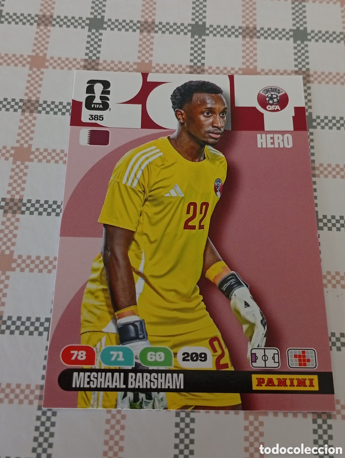 Figurine di Calcio: 385 WORLD CUP 2026 MESHAAL BARSHAM QATAR HERO ADRENALYN MUNDIAL PANINI 26