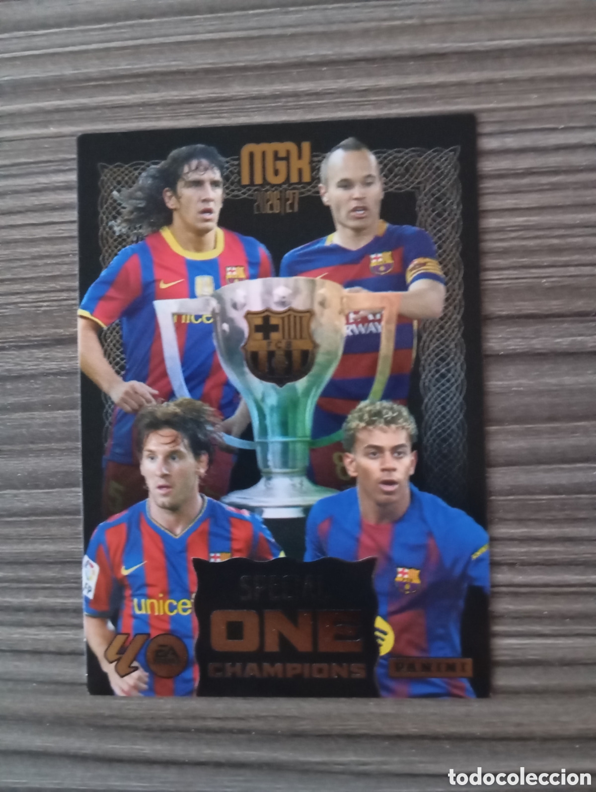 Figurine di Calcio: BARCELONA SPECIAL ONE CHAMPIONS PANINI MEGACRACKS 26 27