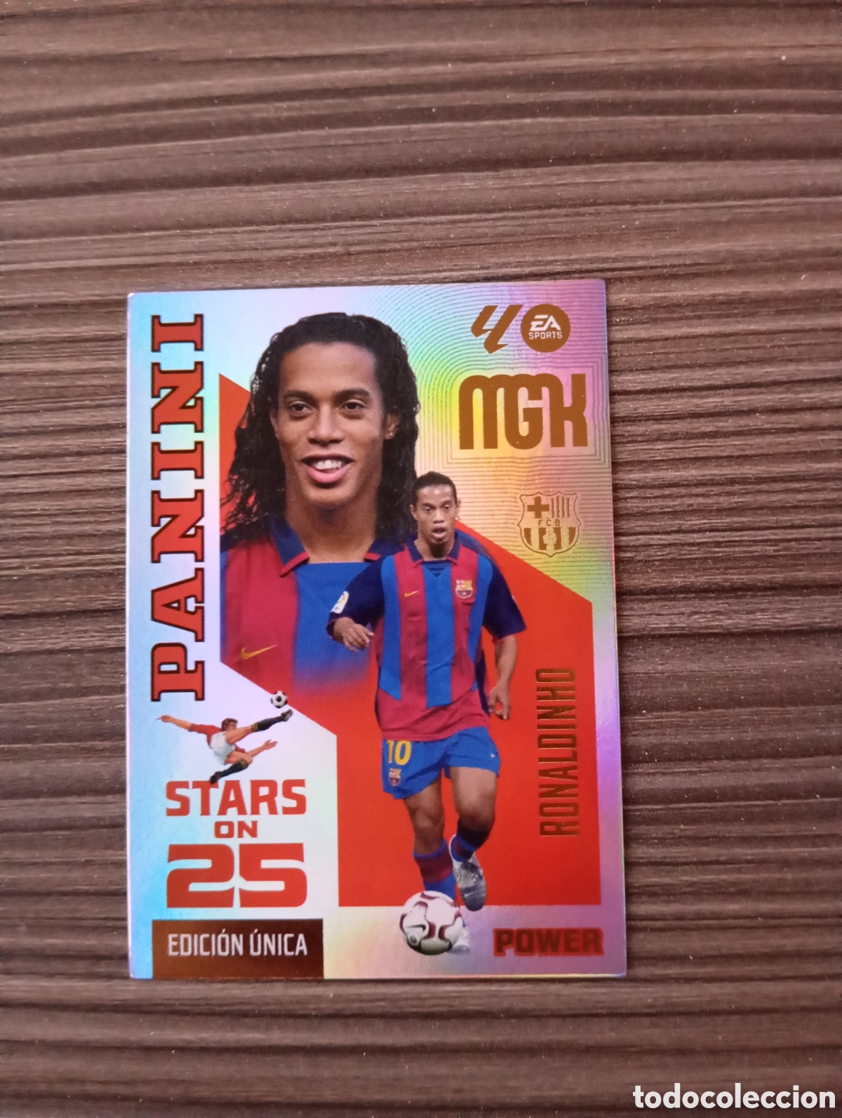 Cromos de f&uacute;tbol: 436P RONALDINHO STARS ON 25 POWER EDICI&Oacute;N LIMITADA PANINI MEGACRACKS 26 27