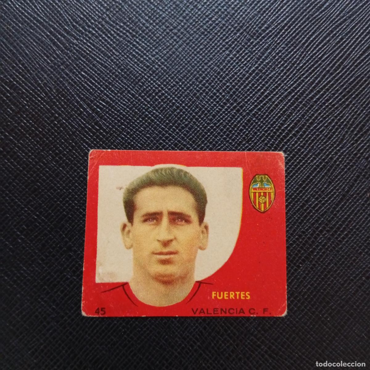 Cromos de f&uacute;tbol: 45 FUETES VALENCIA BRUGUERA 1958 1959 CROMO FUTBOL 58 59 LIGA - DESPEGADO - A35 PG370