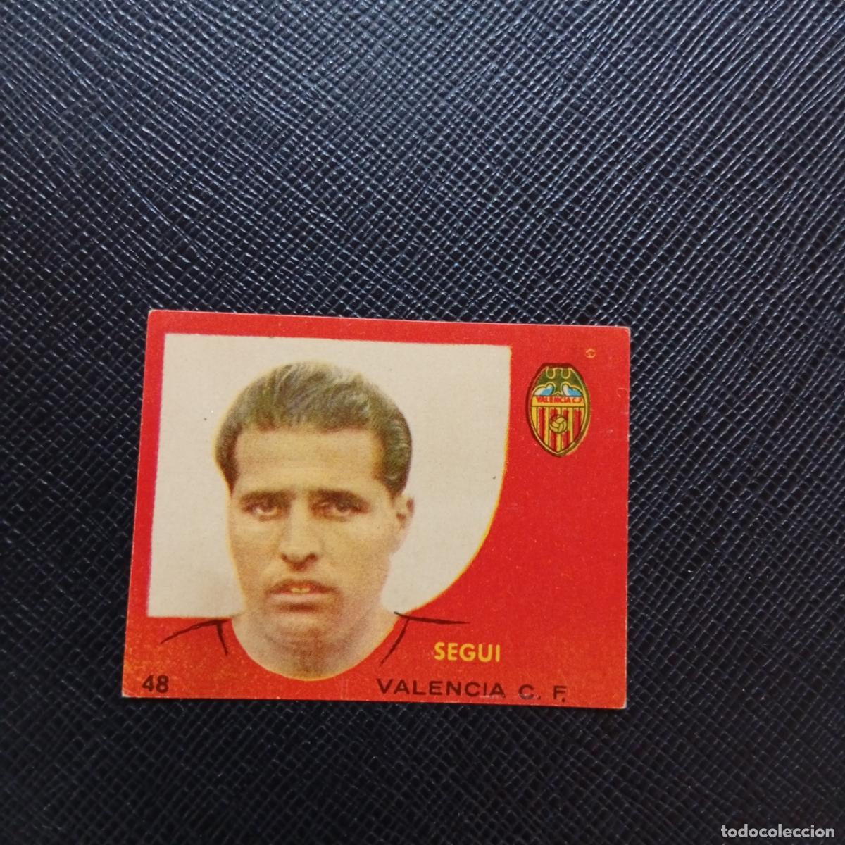 Fu&szlig;ball-Sticker: 48 SEGUI VALENCIA BRUGUERA 1958 1959 CROMO FUTBOL 58 59 LIGA - DESPEGADO - A35 PG370