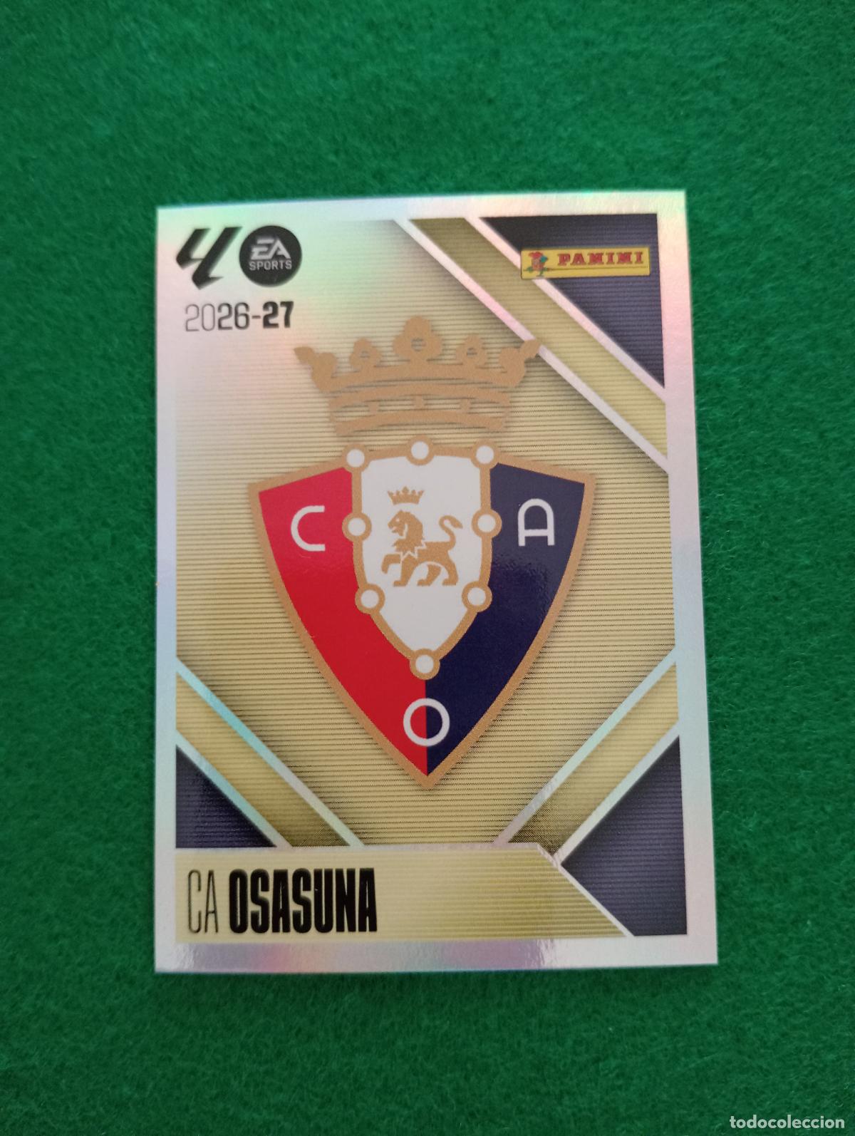 Cromos de f&uacute;tbol: LIGA ESTE 2026 2027 0SASUNA N&ordm;1 ESCUDO