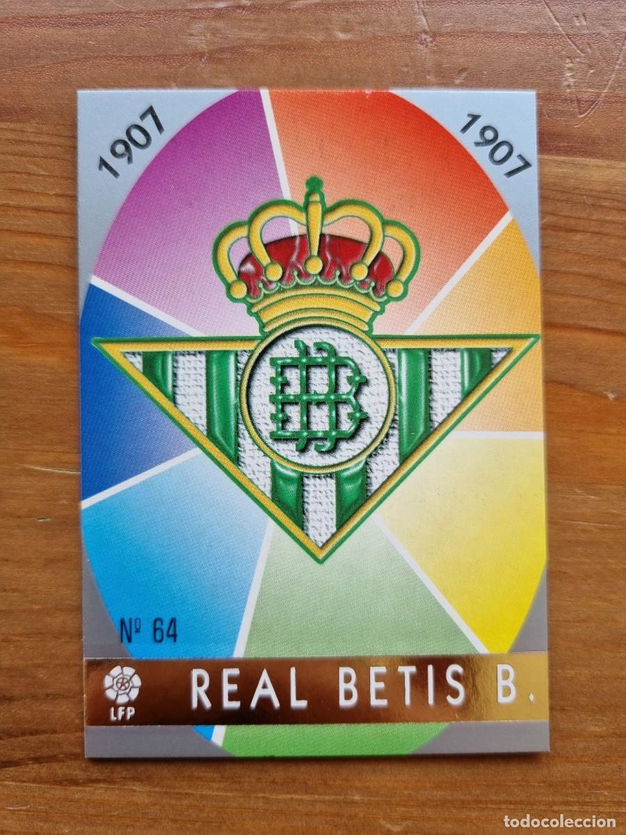 Cromos de f&uacute;tbol: 64 ESCUDO (Real Betis) CORREGIDO. Las Fichas de la Liga 1997 1998 97 98 (Mundicromo)