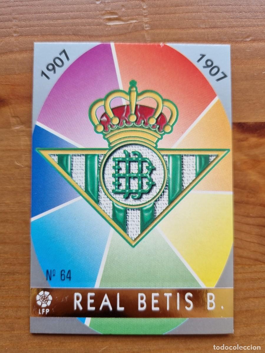 Cromos de f&uacute;tbol: 64 ESCUDO (Real Betis) ERR&Oacute;NEO. Las Fichas de la Liga 1997 1998 97 98 (Mundicromo)