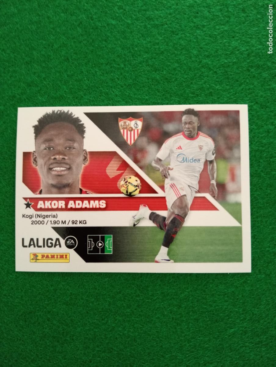Cromos de f&uacute;tbol: LIGA ESTE 2026 2027 SEVILLA FC N&ordm; 19 AKOR ADAMS