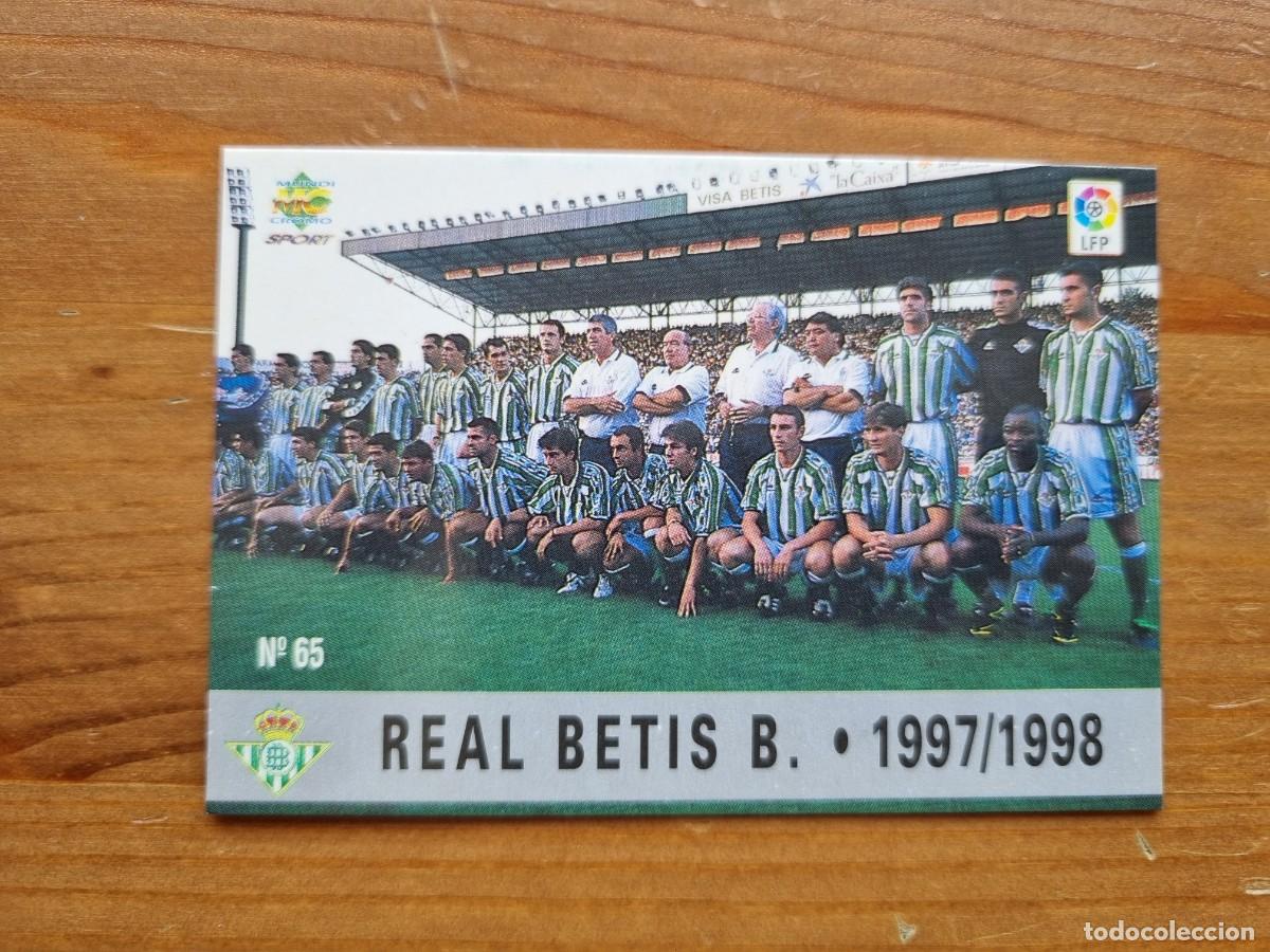 Cromos de f&uacute;tbol: 65 &Iacute;NDICE / PLANTILLA (Real Betis). Las Fichas de la Liga 1997 1998 97 98 (Mundicromo)