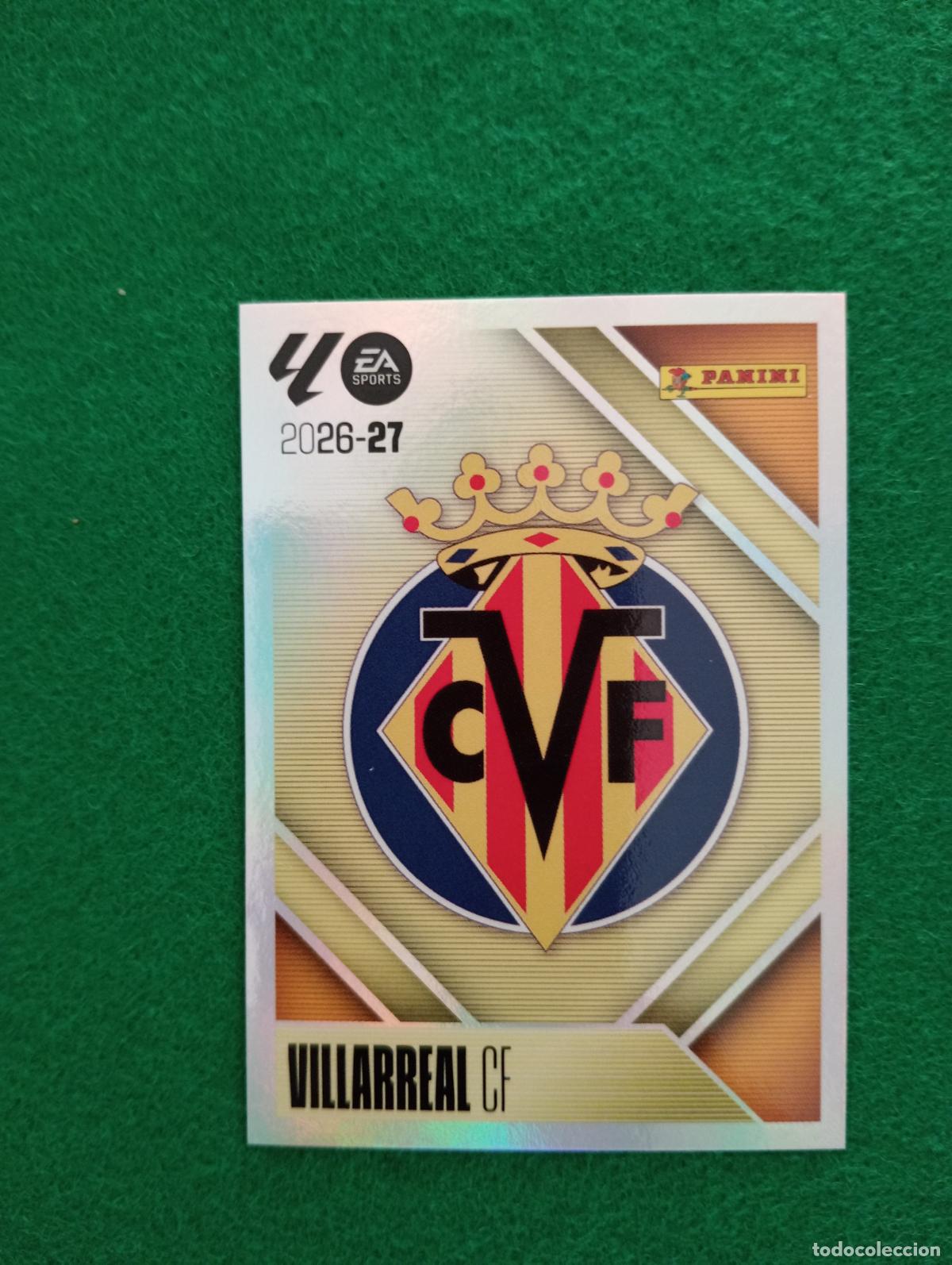 Cromos de f&uacute;tbol: LIGA ESTE 2026 2027 VILLARREAL FC N&ordm; 1 ESCUDO