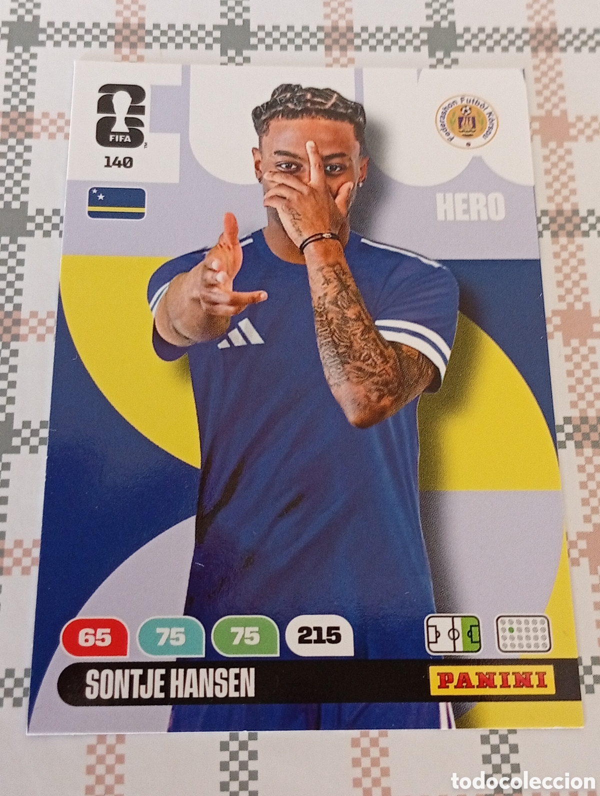 Cromos de f&uacute;tbol: 140 HANSEN CURAZAO Carta FIFA WORLD CUP 2026 mundial ADRENALYN XL