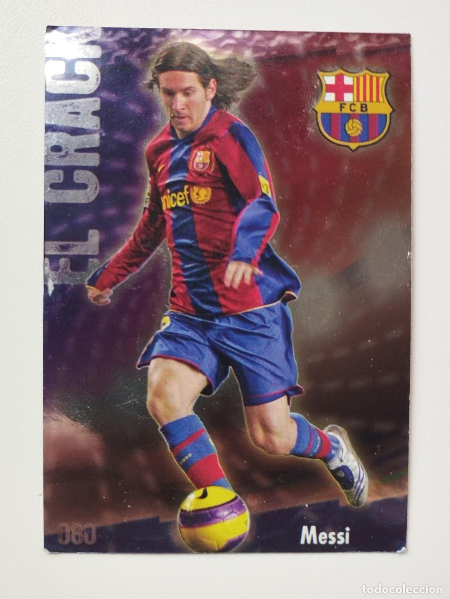 Cromos de f&uacute;tbol: CROMO CARTA LEO MESSI 80 BARCELONA 2008 2009 FUTBOL 08 09 FICHA DE LA LIGA MUNDICROMO