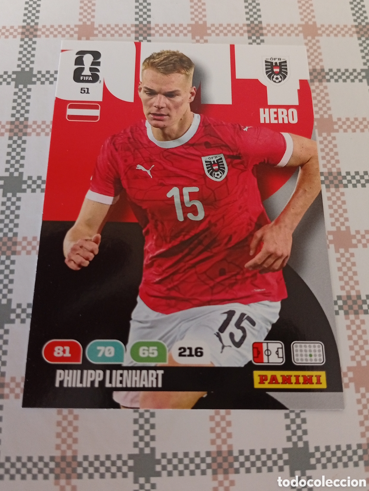 Figurine di Calcio: 51 WORLD CUP 2026 PHILIPP LIENHART AUSTRIA HERO ADRENALYN MUNDIAL PANINI 26