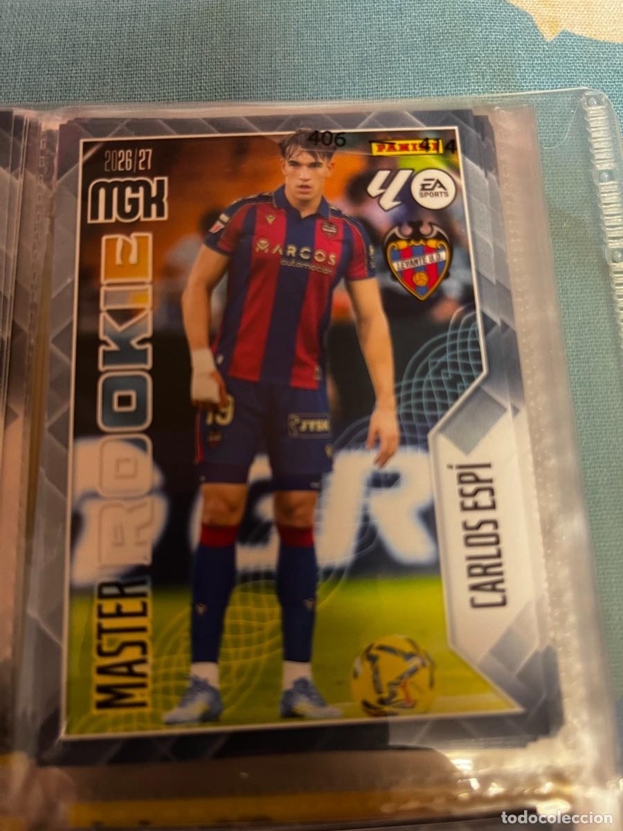 Cromos de Futebol: MEGACRACKS MGK 2026 2027 26 27 PANINI N&ordm; 408 CARLOS ESPI LEVANTE MASTER ROOKIE
