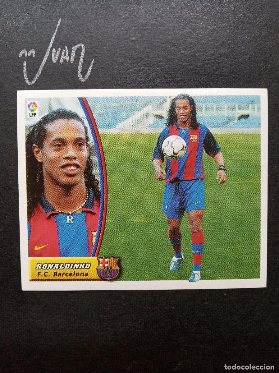 Cromos de f&uacute;tbol: FICHAJE N&ordm; 10 VERSION 1 RONALDINHO BARCELONA BRASIL ⚽ COLECCIONES ESTE &reg; 2003 2004 03 04 SIN PEGAR