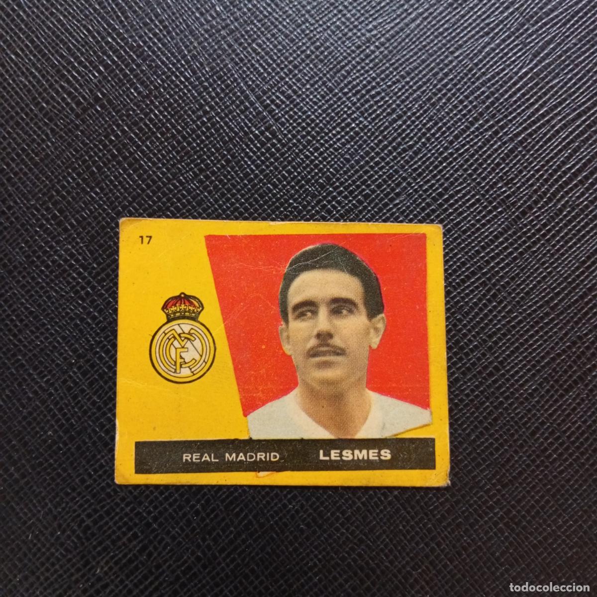 Cromos de f&uacute;tbol: 17 LESMES REAL MADRID BRUGUERA 1959 1960 CROMO FUTBOL 59 60 LIGA - DESPEGADO - A35 PG505