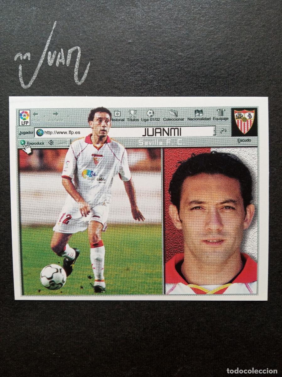 Cromos de f&uacute;tbol: COLOCA JUANMI SEVILLA FC ⚽ COLECCIONES ESTE &reg; 2001 2002 LIGA 01 02 SIN PEGAR NUNCA PEGADO
