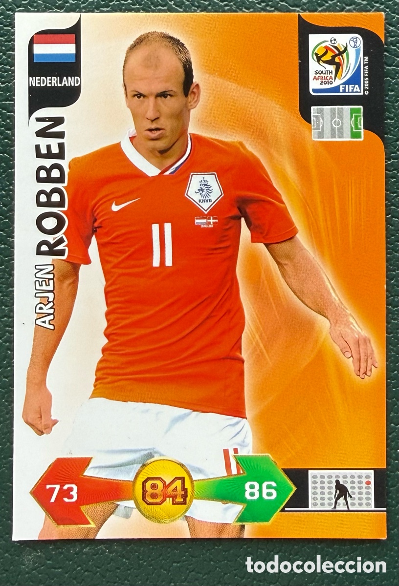 Fu&szlig;ball-Sticker: ARJEN ROBBEN HOLANDA FICHAS ALBUM ADRENALYN XL MUNDIAL SOUTH AFRICA 2010