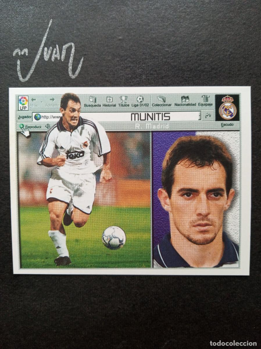 Cartes &agrave; collectionner de Football: MUNITIS REAL MADRID ESPA&Ntilde;A ⚽ COLECCIONES ESTE &reg; 2001 2002 LIGA 01 02 SIN PEGAR NUNCA PEGADO NUEVO